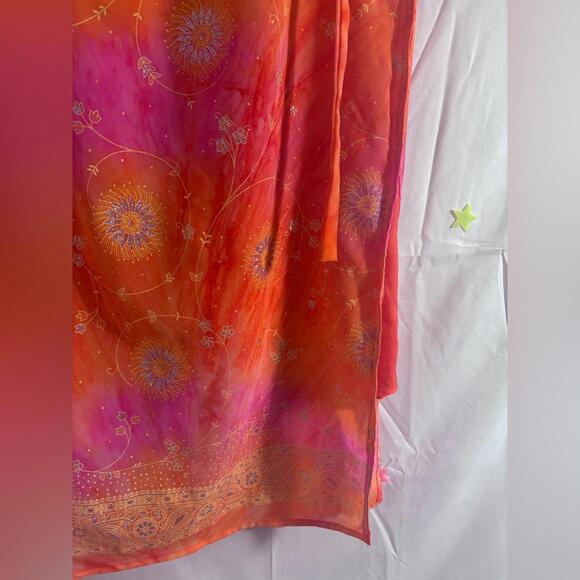 Y2K Beach Gypsy Tie Dye-esque Celestial Sunset Goddess Boho Wrap Skirt S/M - Picture 12 of 12